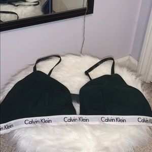 CALVIN KLEIN HUNTER GREEN BRALETTE